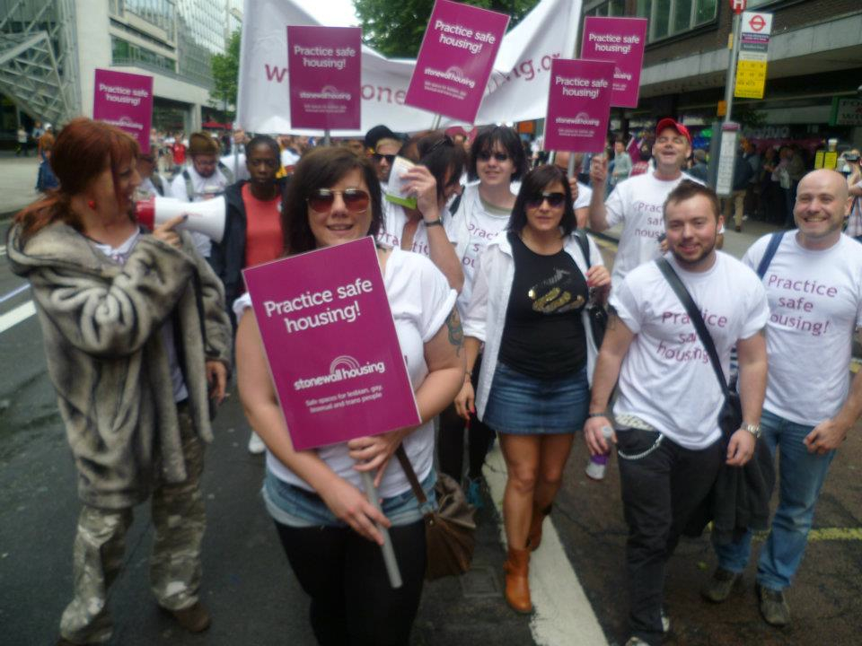 Stonewall Housing raising awareness at a recent Pride event